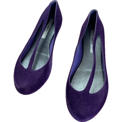 Pre-owned Melissa Ballet Flats In Purple