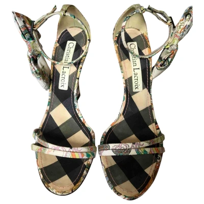 Pre-owned Christian Lacroix Cloth Sandals In Multicolour