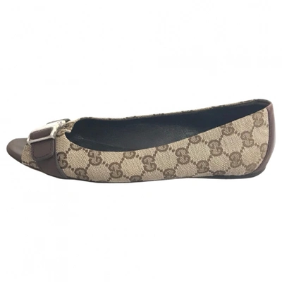 Pre-owned Gucci Cloth Ballet Flats