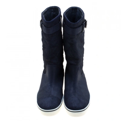 Pre-owned Chanel Blue Leather Boots