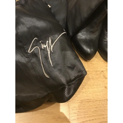 Pre-owned Giuseppe Zanotti Leather Boots In Black