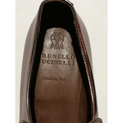 Pre-owned Brunello Cucinelli Leather Flats In Brown