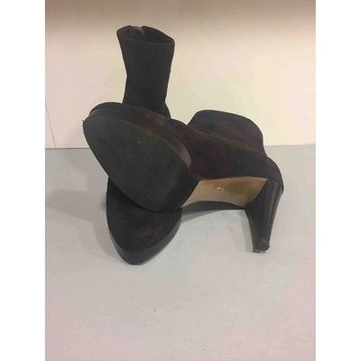 Pre-owned Walter Steiger Ankle Boots In Brown