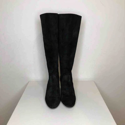 Pre-owned Lanvin Black Suede Boots