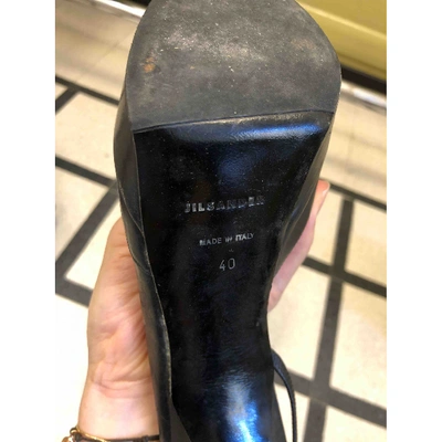 Pre-owned Jil Sander Leather Heels In Black