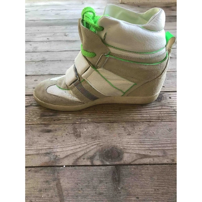 Pre-owned Serafini Manhattan White Leather Trainers