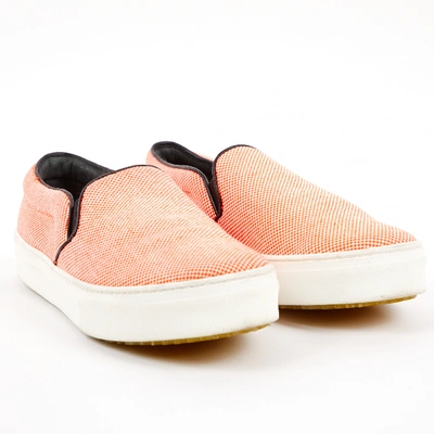 Pre-owned Celine Cloth Trainers In Orange