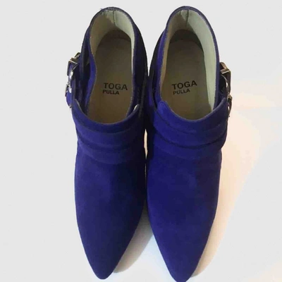 Pre-owned Toga Purple Suede Boots
