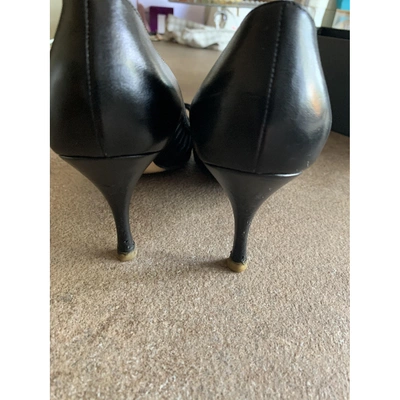 Pre-owned Gucci Black Leather Heels