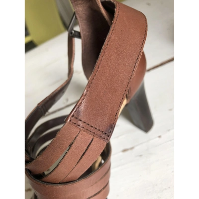 Pre-owned Lauren Ralph Lauren Brown Leather Sandals