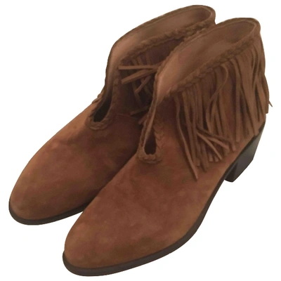 Pre-owned Gerard Darel Camel Suede Ankle Boots