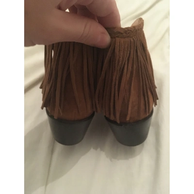 Pre-owned Gerard Darel Camel Suede Ankle Boots