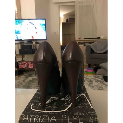 Pre-owned Patrizia Pepe Leather Heels In Brown