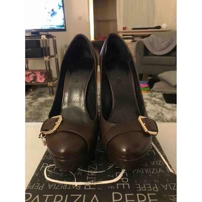 Pre-owned Patrizia Pepe Leather Heels In Brown