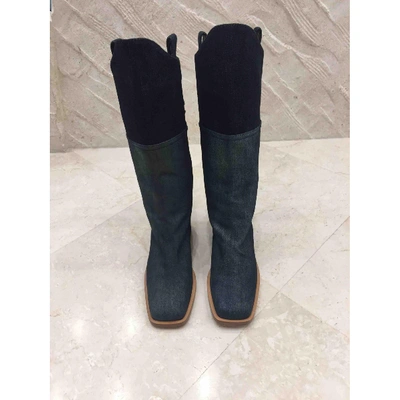 Pre-owned Chanel Cloth Cowboy Boots In Other