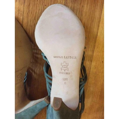 Pre-owned Loeffler Randall Green Suede Heels