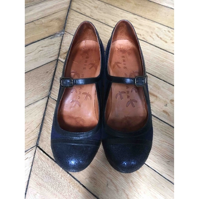 Pre-owned Chie Mihara Blue Leather Ballet Flats