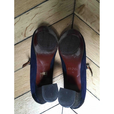 Pre-owned Chie Mihara Blue Leather Ballet Flats