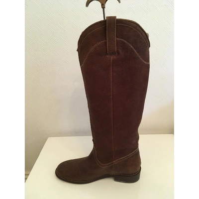 Pre-owned Tatoosh Leather Boots In Camel