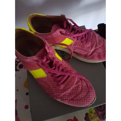 Pre-owned Cesare Paciotti Trainers In Pink