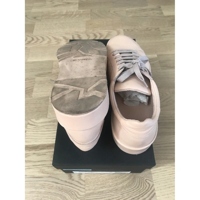 Pre-owned Jil Sander Leather Trainers In Pink