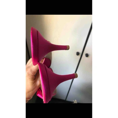 Pre-owned Gianvito Rossi Pink Cloth Sandals