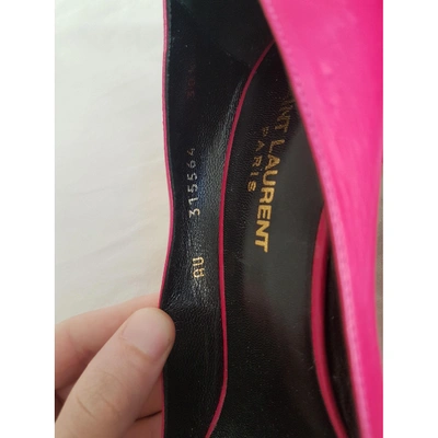 SAINT LAURENT Pre-owned Anja Leather Heels In Pink