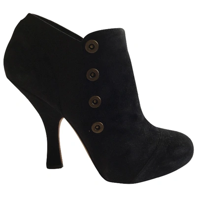 Pre-owned Dolce & Gabbana Ankle Boots In Black