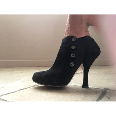 Pre-owned Dolce & Gabbana Ankle Boots In Black