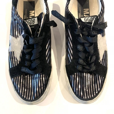 Pre-owned Golden Goose Superstar Cloth Trainers In Silver