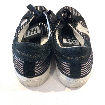 Pre-owned Golden Goose Superstar Cloth Trainers In Silver