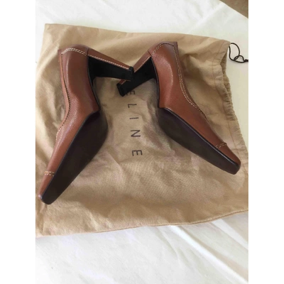 Pre-owned Celine Leather Heels In Brown