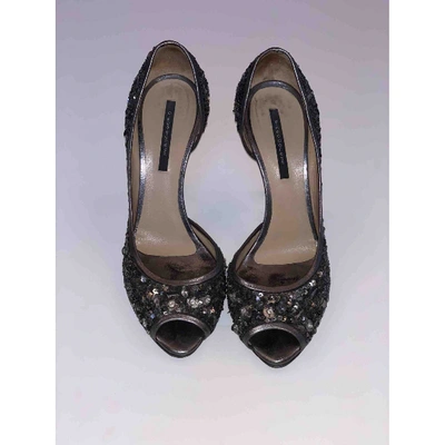 Pre-owned Diego Dolcini Silver Leather Heels