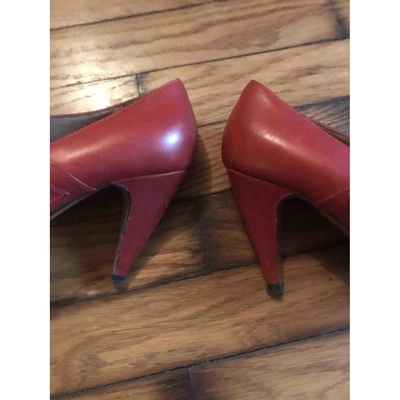 Pre-owned Marni Leather Heels In Red
