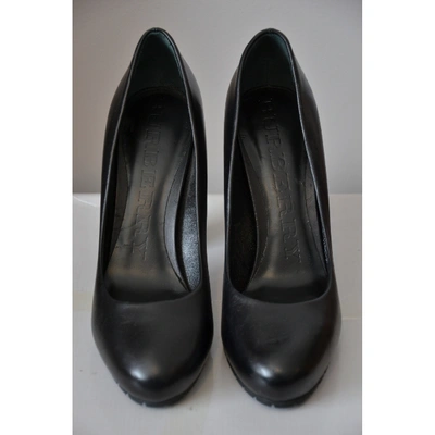 Pre-owned Burberry Leather Heels In Black