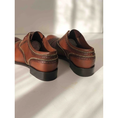 Louis Vuitton - Authenticated Tomboy Lace Ups - Leather Brown Plain for Women, Good Condition