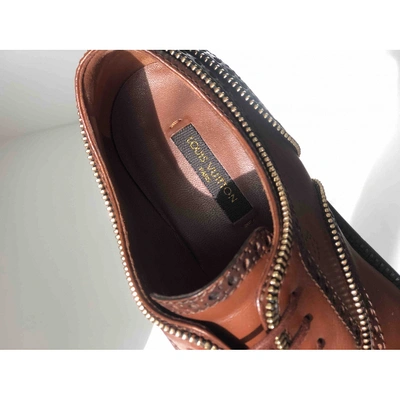 Louis Vuitton - Authenticated Tomboy Lace Ups - Leather Brown Plain for Women, Good Condition