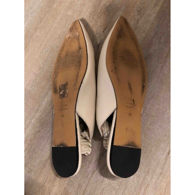 Pre-owned Isabel Marant White Leather Ballet Flats