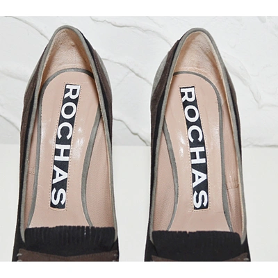 Pre-owned Rochas Heels In Grey
