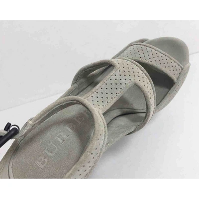 Pre-owned Burberry Sandal In Grey