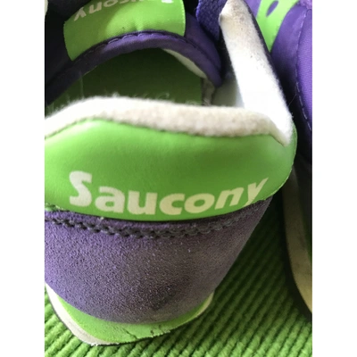 Pre-owned Saucony Trainers In Purple