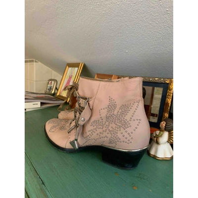 Pre-owned Chloé Susanna Pink Leather Boots