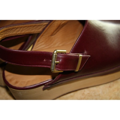 Pre-owned Vanessa Bruno Burgundy Leather Mules & Clogs