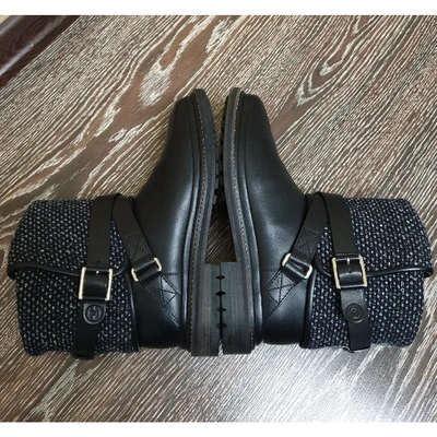 Pre-owned Chanel Leather Boots In Black