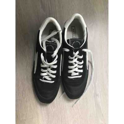 Pre-owned Marc Jacobs Velvet Trainers In Black
