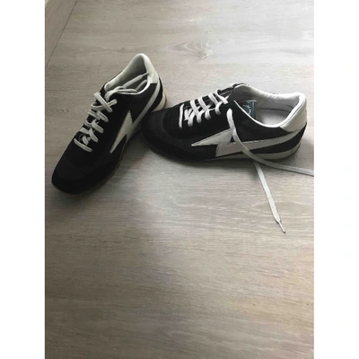 Pre-owned Marc Jacobs Velvet Trainers In Black