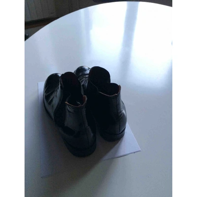 Pre-owned Michel Vivien Black Patent Leather Ankle Boots