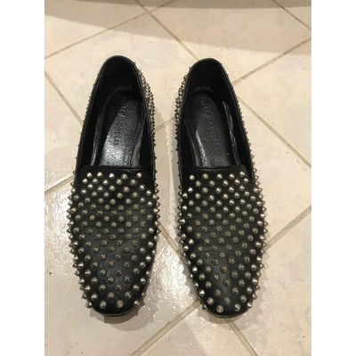 Pre-owned Giacomorelli Leather Flats In Black