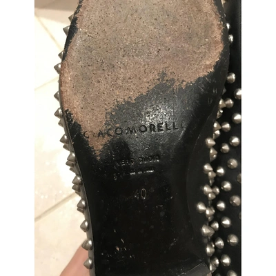 Pre-owned Giacomorelli Leather Flats In Black