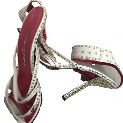 Pre-owned Emanuel Ungaro White Leather Sandals